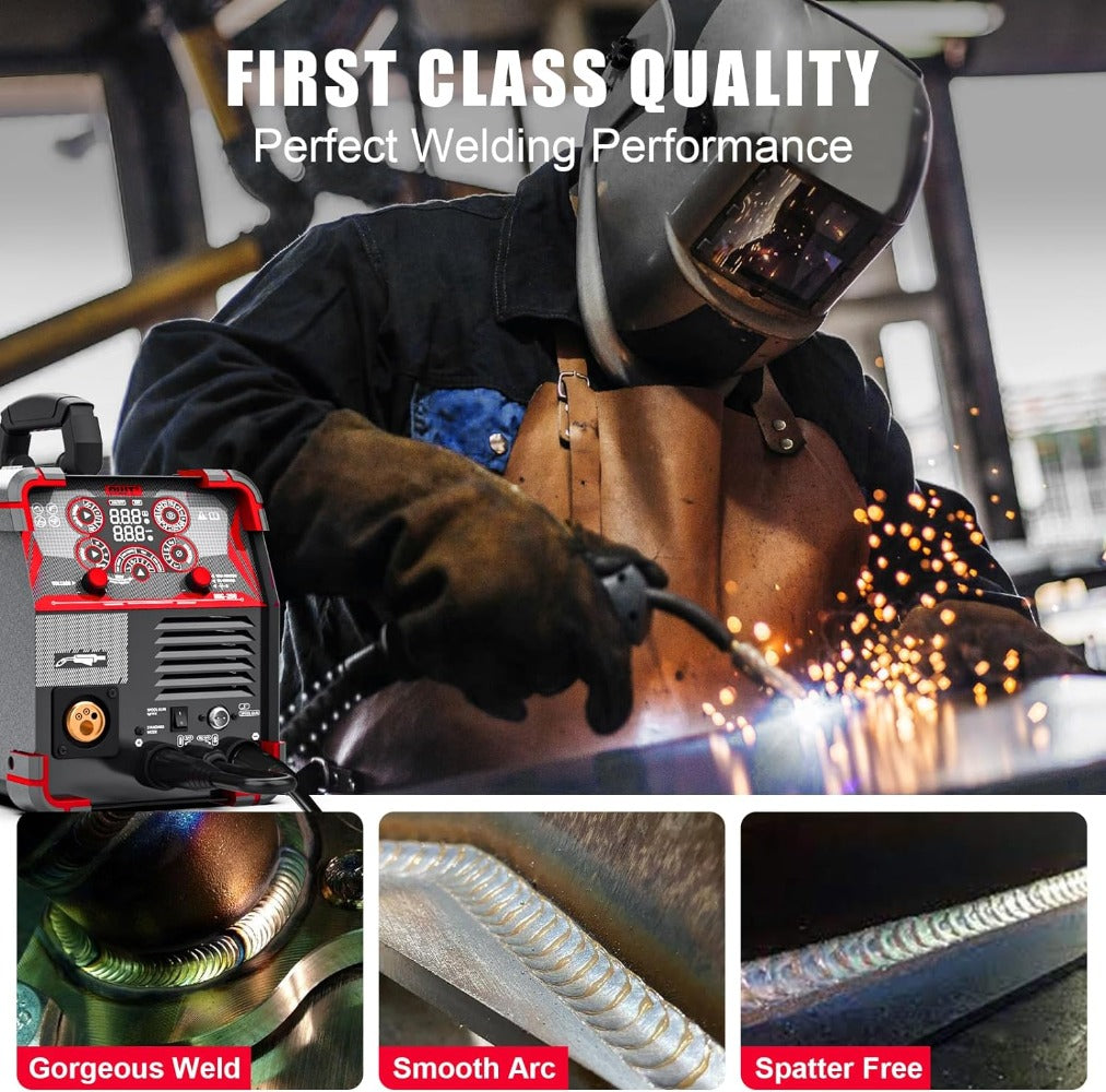MIG Welder 200Amp 8 in 1 Gas MIG/Gasless Flux Core MIG/Stick/Lift TIG/Spot Weld image 2