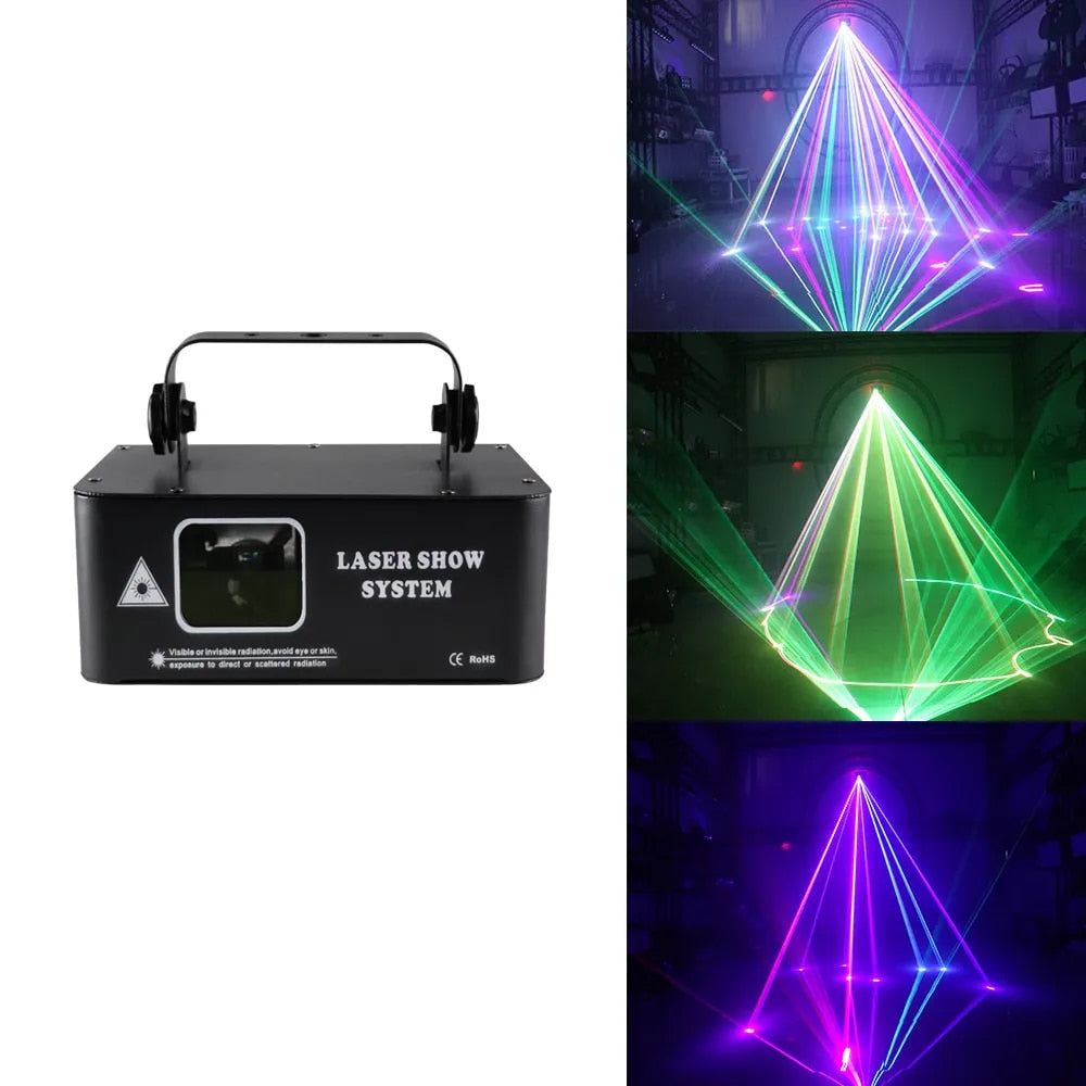 500mW Laser Light Holiday Stage Device 90-240V RGB 3D DJ Equipment Disco Chris image 0