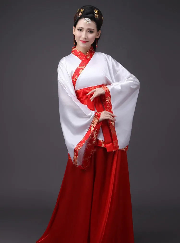Hot sale women hanfu traditional asian dress cosplay costume Chinese Tang perfo image 3