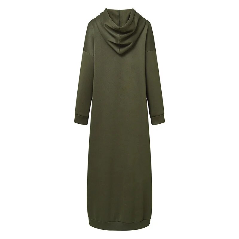 Muslim Dress Autumn/Winter Women's Sweatshirt Fashion Hooded Long Sleeve Long D image 6