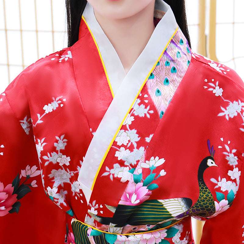 Girls Traditional Kimono Kids Original Ao Dai Yukata Wedding Dress Japanese Yuk image 11