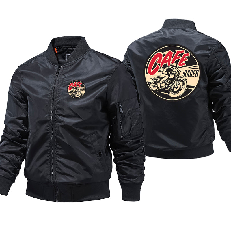 Cafe Racer Motorcycle Bomber Jacket Men Hot Sale Warm Fashion Outwear Brand Coa image 0