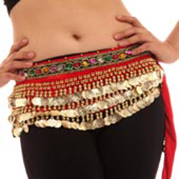 Women Belly Dance Hip Scarf Wrap Belt Dancer Skirt Female Show Costume Accessor image 1