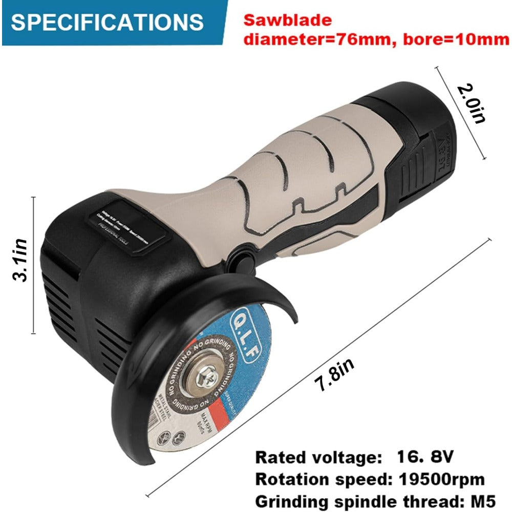 Cordless Brush Angle Grinder Kit,19500rpm Mini Electric Angle Grinding Tool wit image 5