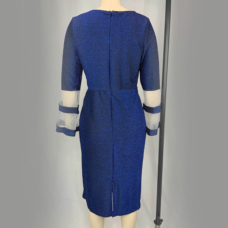 Rimiut Plus Size Women Fashion Dresses 4XL 5XL Shining Slim Fit Party Dress Mes image 7