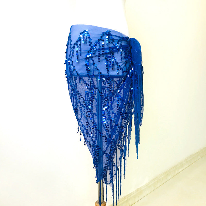 Colorful Sequins Tassel Belly Dance Belt Show Costumes Belly Dance Hip Scarf Fo image 13