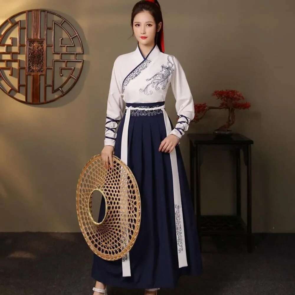 Streetwear Casual Chinese Traditional Dress Chinese Hanfu Dress Women Clothing image 7
