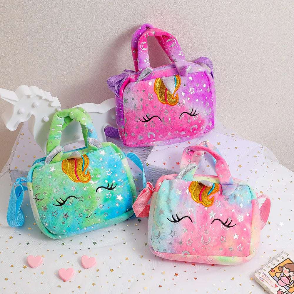 Sweet Unicorn Handbags For Girls Lovely Kids Crossbody Bag Children Gift Little image 4