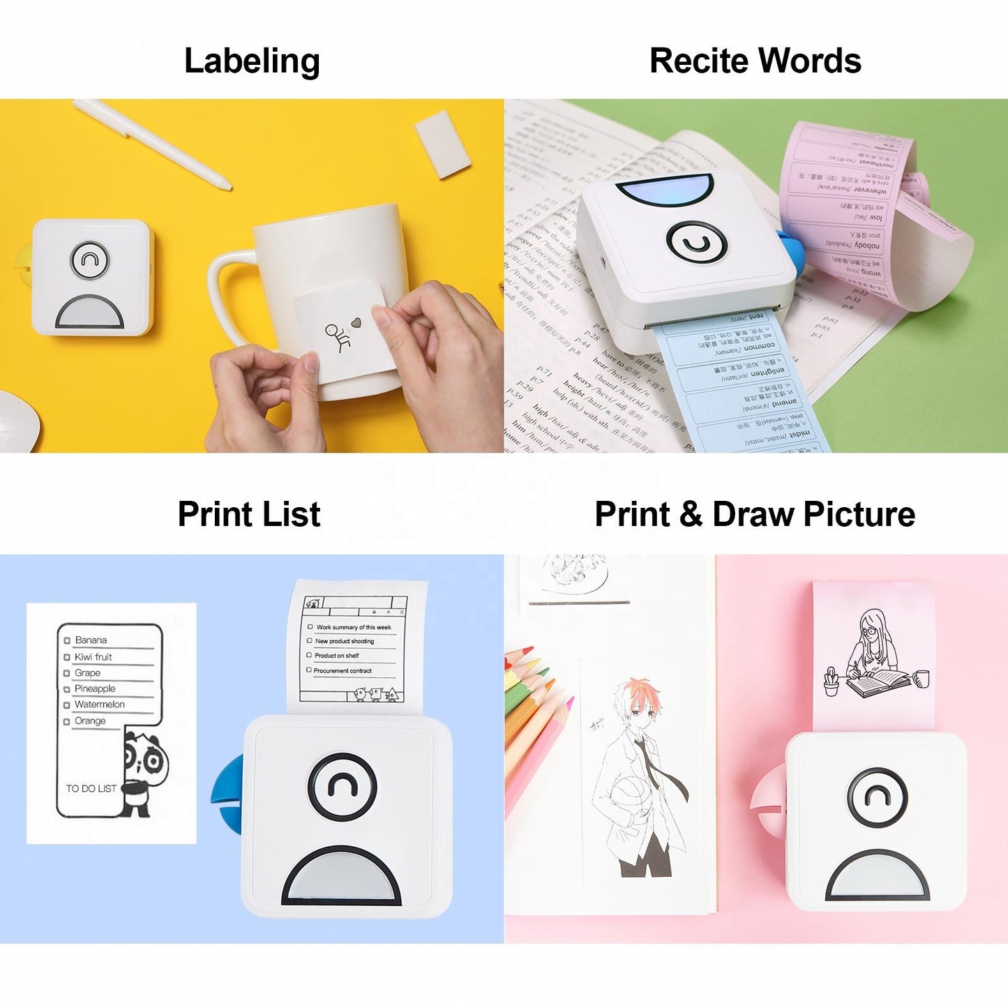 POOOLI L1 Portable Mini Printer with 57*30mm Paper Inkless Birthday Gift Labels image 1