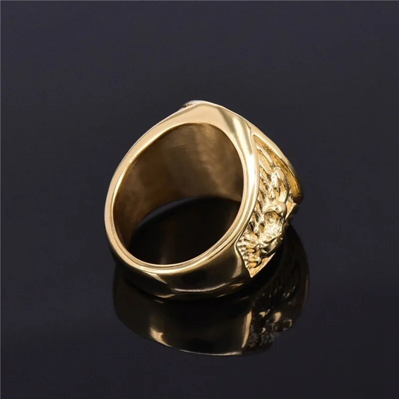Retro Anchor Navy Marine Large Ring For Men Gold Color Punk Gothic Rock Hiphop image 4