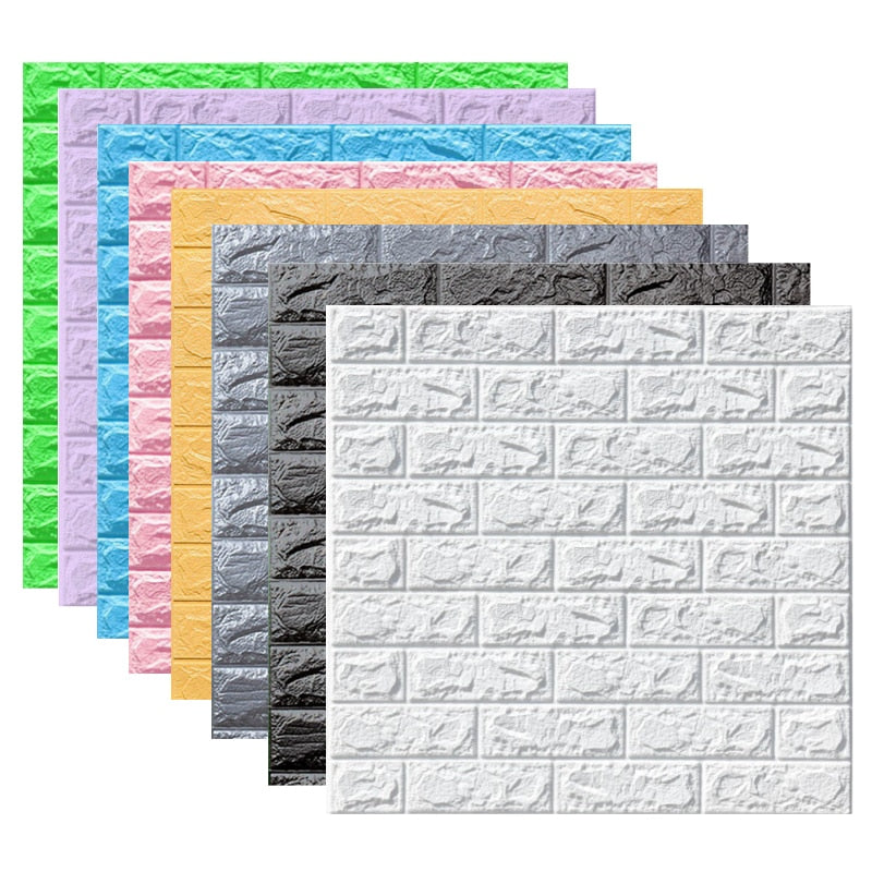 10pcs 3D Wall Sticker Imitation Brick Bedroom Christmas Home Decoration Waterpr image 10