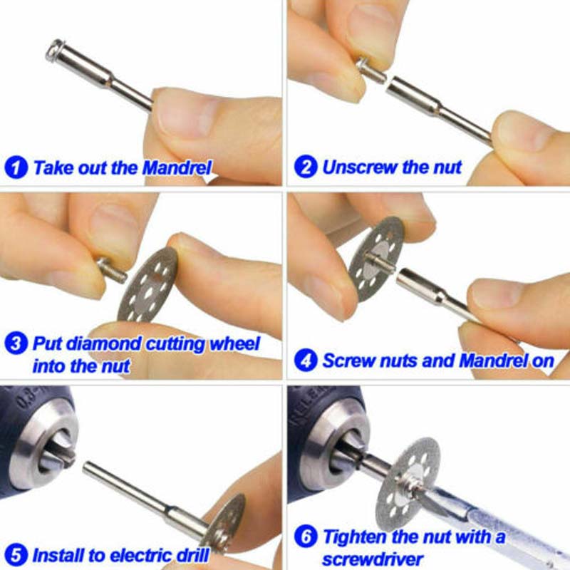 Diamond grinding disc set of 50 (silver), Suitable for cutting a variety of mat image 5