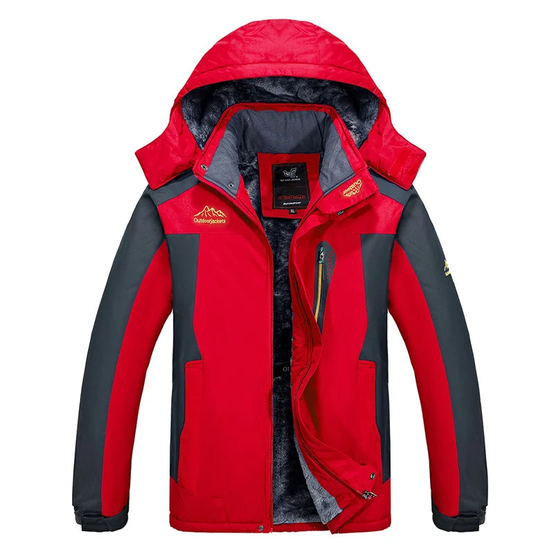 Winter Men Warm Outdoor Jackets Coats Men Waterproof Thick Fleece Jackets Men O image 3