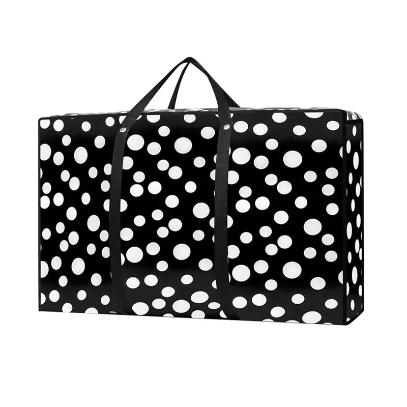 High Quality Printed Large Zipper Travel Luggage Laminated PP non-woven Tote Qu image 2