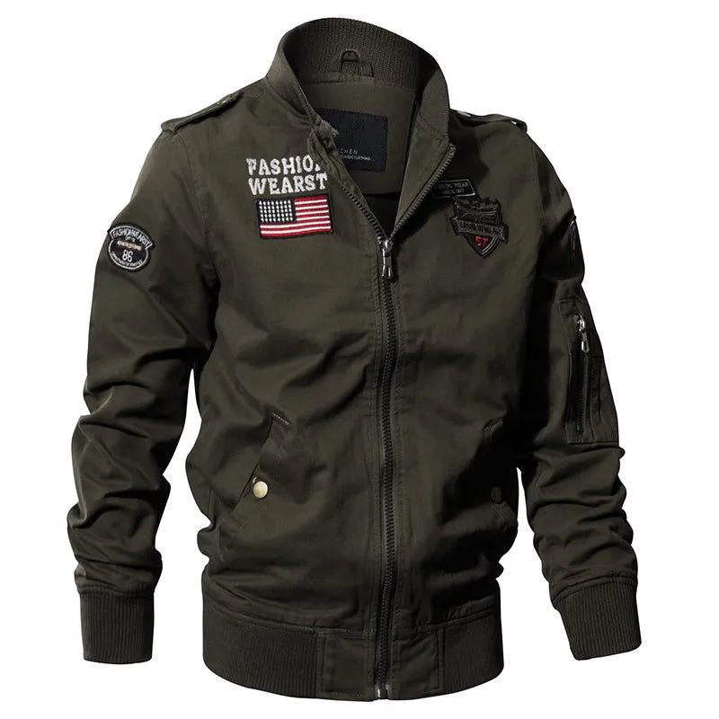 New Spring Military Style Pilot Jacket Multi-pocket Men Tactical Flight Jacket image 5