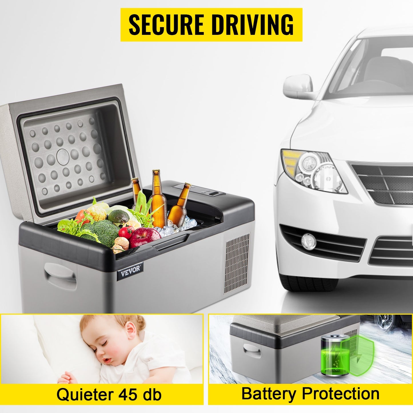 VEVOR 20L 22L 35L 45L 55L Car Refrigerator Mini Fridge Freezer Portable Compres image 10