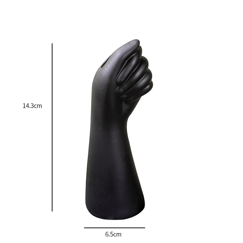 Room Decor Hand-shaped Vase Golden Hand Vase Flowers Modern Home Office Decor o image 7