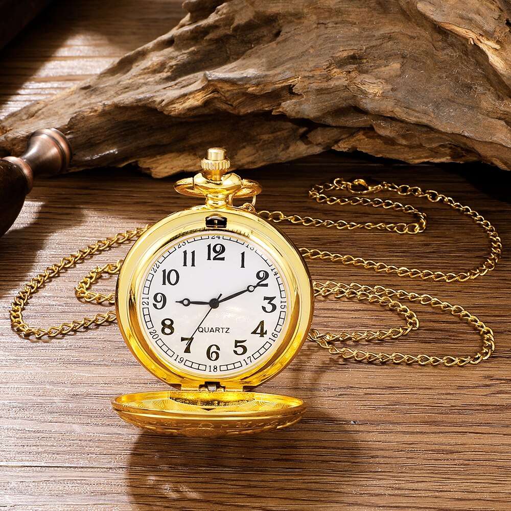 Octopus Pocket Watch Antique Steampunk Vintage Quartz Pocket Watch Golden Case image 4