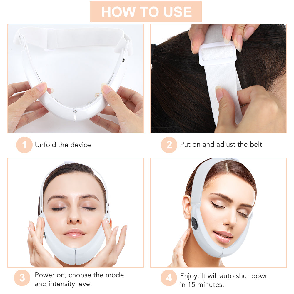 EMS Face Lifting Device LED Photon Therapy Vibration Facial Massager Face Slimm image 3