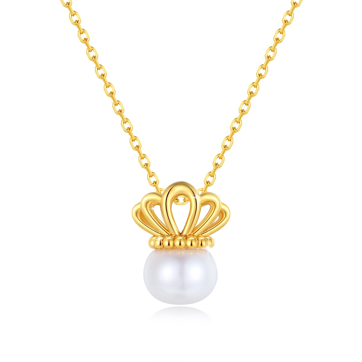 Sale At A Loss! 100% AU750 18K Gold Natrual Fresh Water Pearl Necklace With Cer image 2