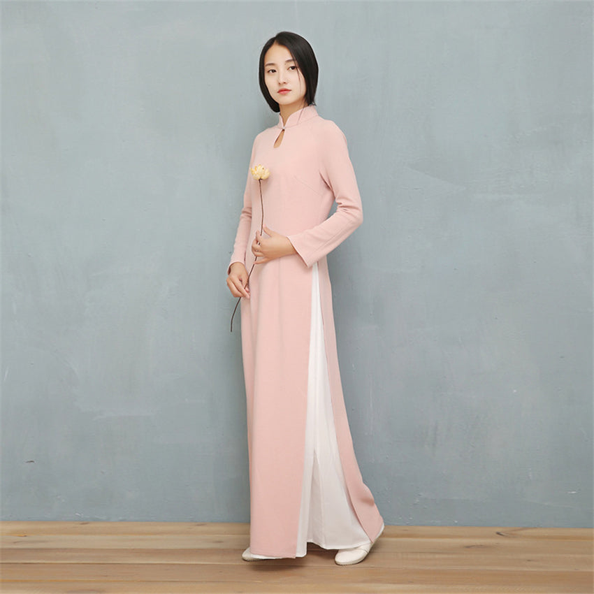 Graceful Dress for Women 2022 News AO Dai Cheongsam Vietnam Style Design Qipao image 6