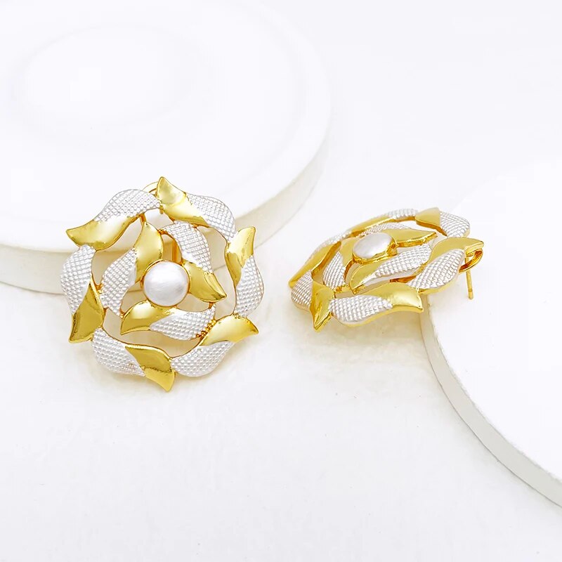 New Dubai Jewelry Set For Women Luxury Design 18K Gold Plated Brazil Trending N image 8