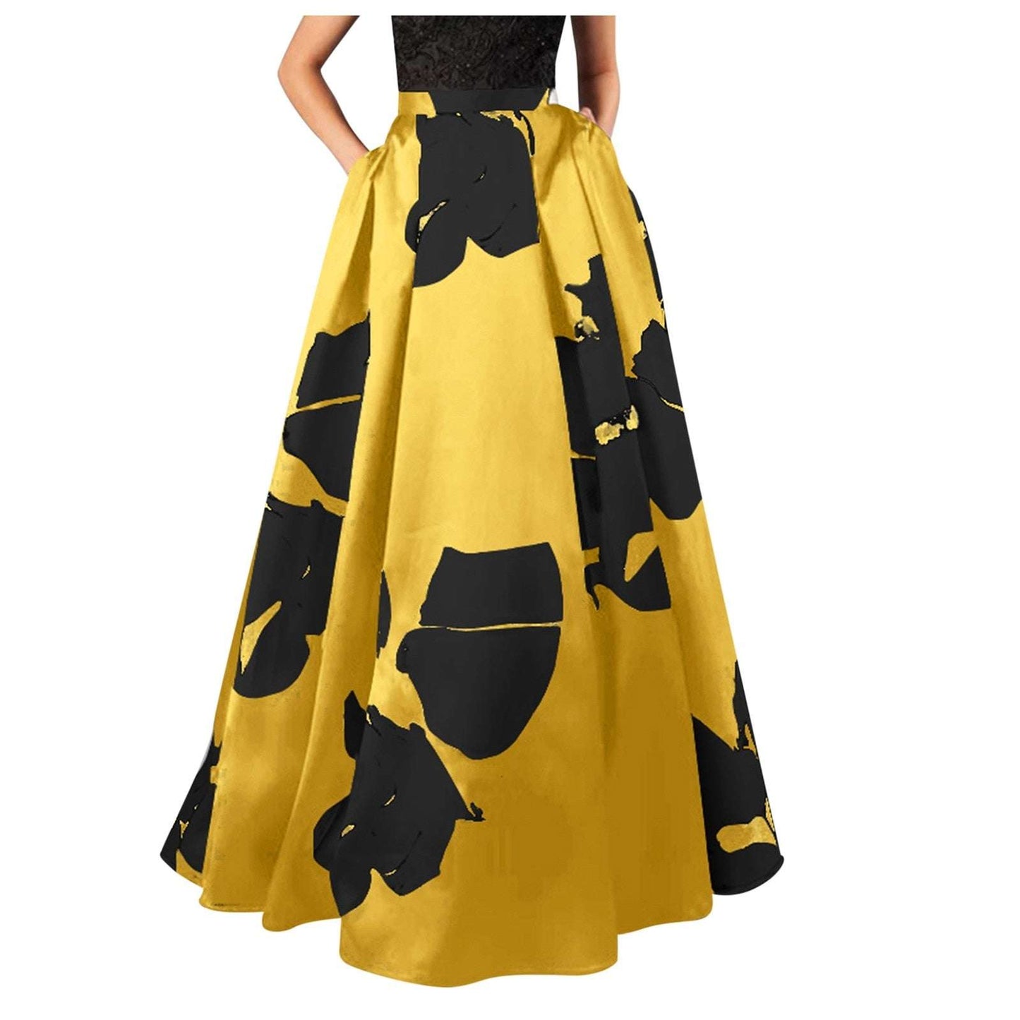 Long Skirts for Women Summer Gold Tummy Control Printed Maxi Skirts for Women F image 11