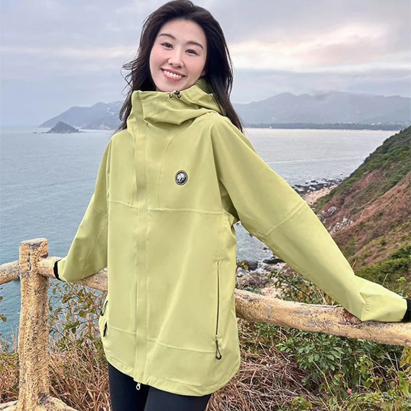 GOLDEN CAMEL Hiking Jackets Women Waterproof Hard Shell Single-layer Jacket for image 10