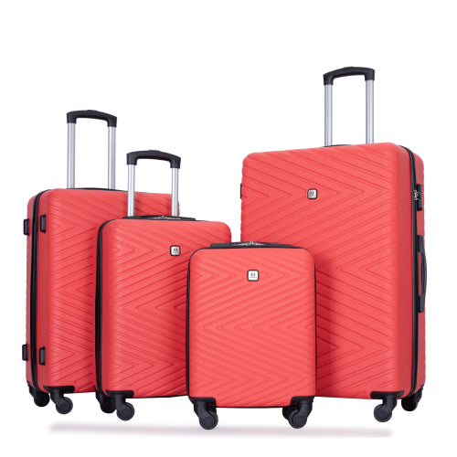 Travelhouse Luggage set 4-Piece ABS Suitcase With Spinner Wheels,24 Inch and 28 image 2