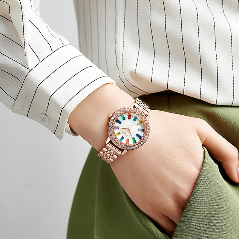 ROCOS Luxury Elegant Watch for Women Rose Gold Watch Fashion Ladies Quartz image 4