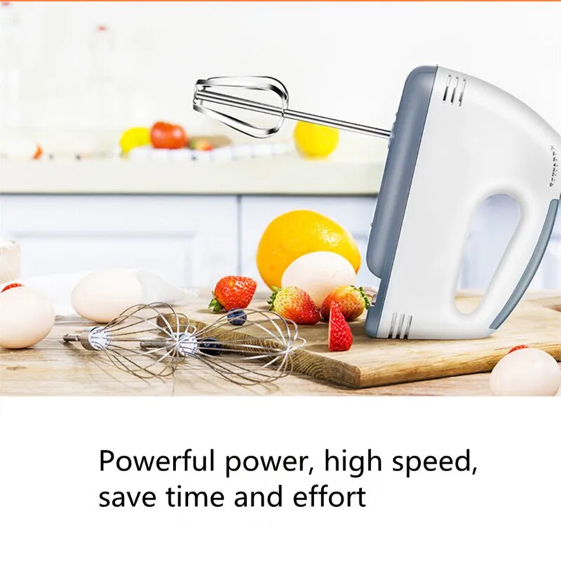 Electric Handheld Egg Beater Whisk Blender Home Kitchen Food Mixer 7 Speed Food image 6