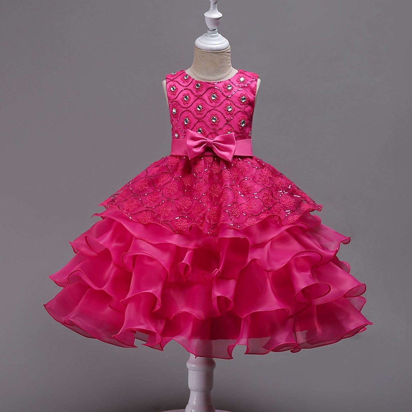 Children Modern Jazz Dance Costumes Kids Girls Stage Wear Birthday Wedding Part image 4