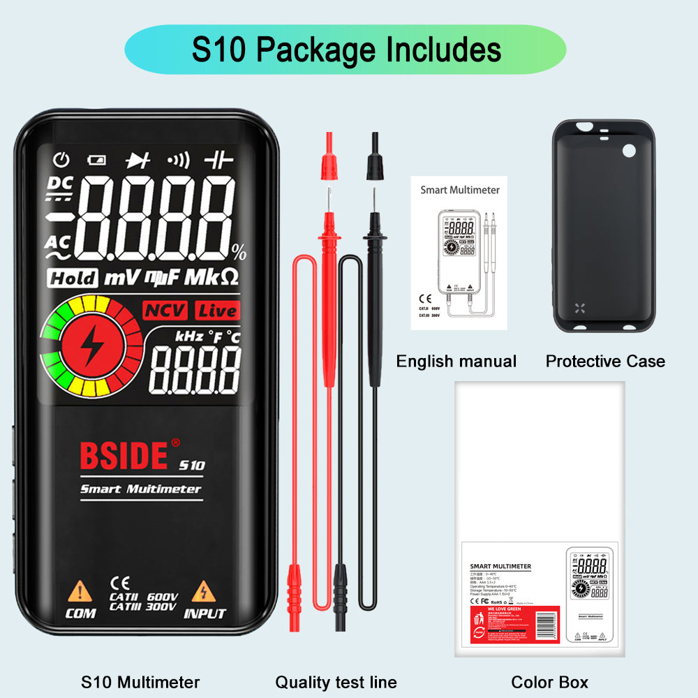 BSIDE Profesional Digital Multimeter Smart 9999 EMF Multitester DC AC Voltage C image 2