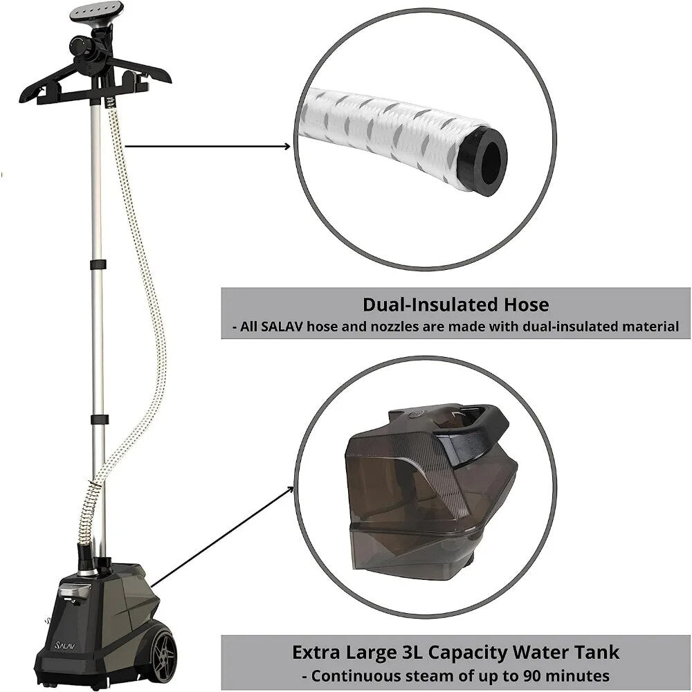 2023 New SALAV X3A Heavy Duty Commercial Full-Size Garment Steamer with Foot Pe image 5