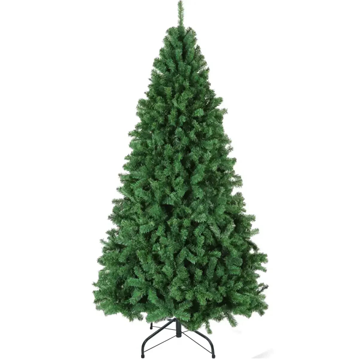 6-Ft Christmas Tree Pine Hinged Artificial Holiday Tree W/ 1000 Tips Metal Base image 0
