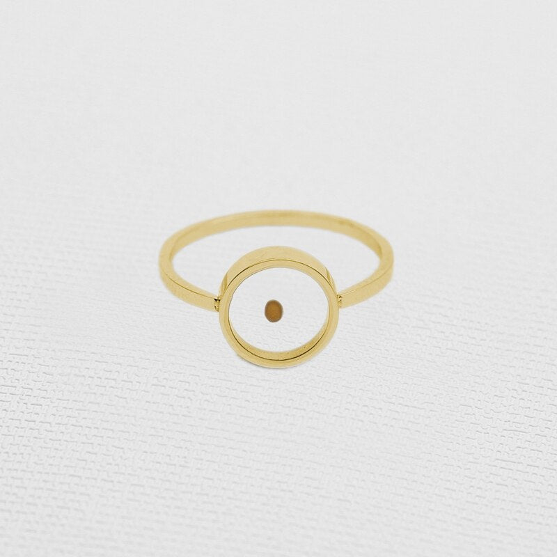 VILLWICE Religious Faith Mustard Seed Ring Women Girls Stainless Steel Gold image 3