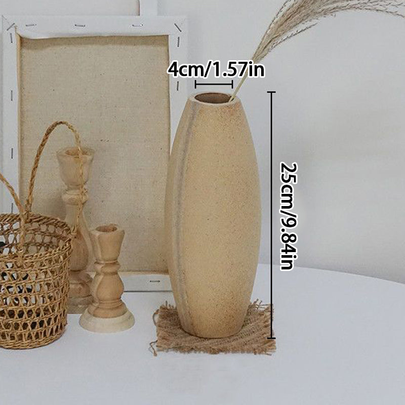 Ins Style Wooden Small Vase Natural Solid Wood Flower Vases Home Office Table A image 2