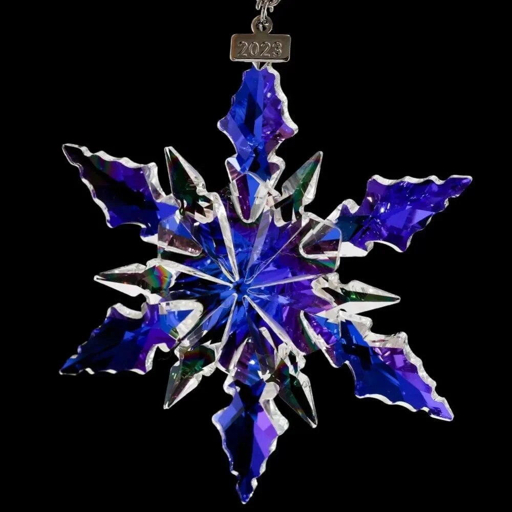 Crystal Snowflake Annual Edition Ornament Set, Crystal Colorful Angel Christmas image 2