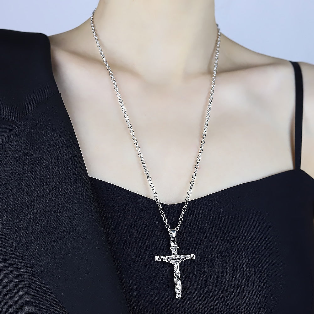 2022 Gold Christian Stainless Steel Pendant Necklace for Men Fashion Jewelry image 1