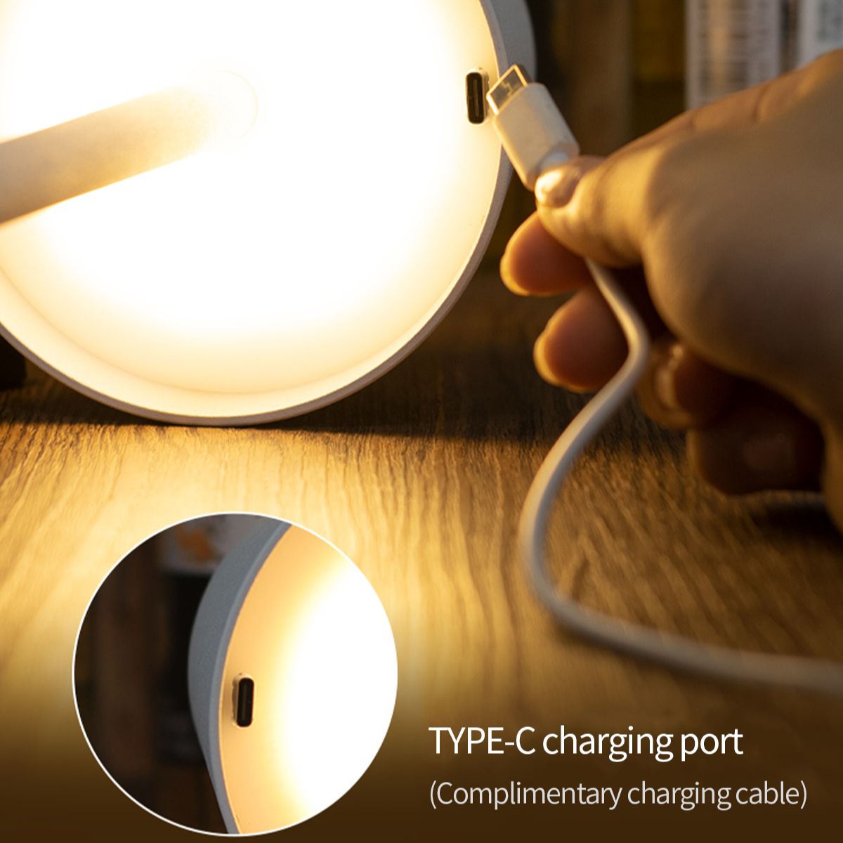 IRALAN Table lamp for bedroom Rechargeable Wireless touch lamp Camping candle C image 6