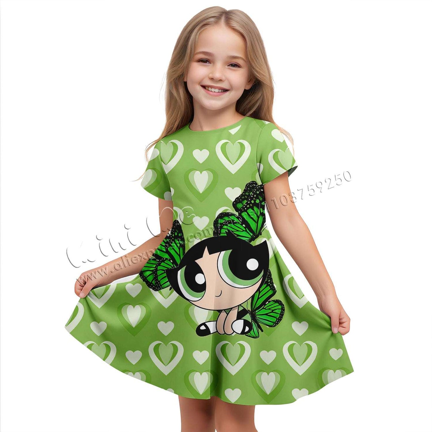 3D Printing Power Girl Suitable for 3-14 Years Old Kids' Dresses Girls' Dress 2 image 0