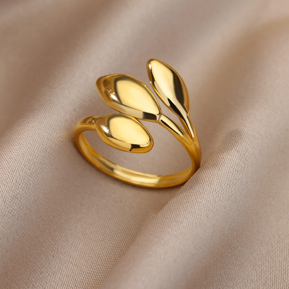 Stainless Steel Rings for Women Aesthetic Sunflower Gold Plated Wedding Couple image 25