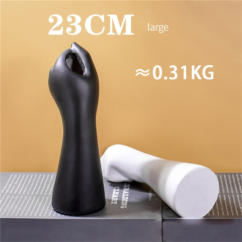 Room Decor Hand-shaped Vase Golden Hand Vase Flowers Modern Home Office Decor o image 4