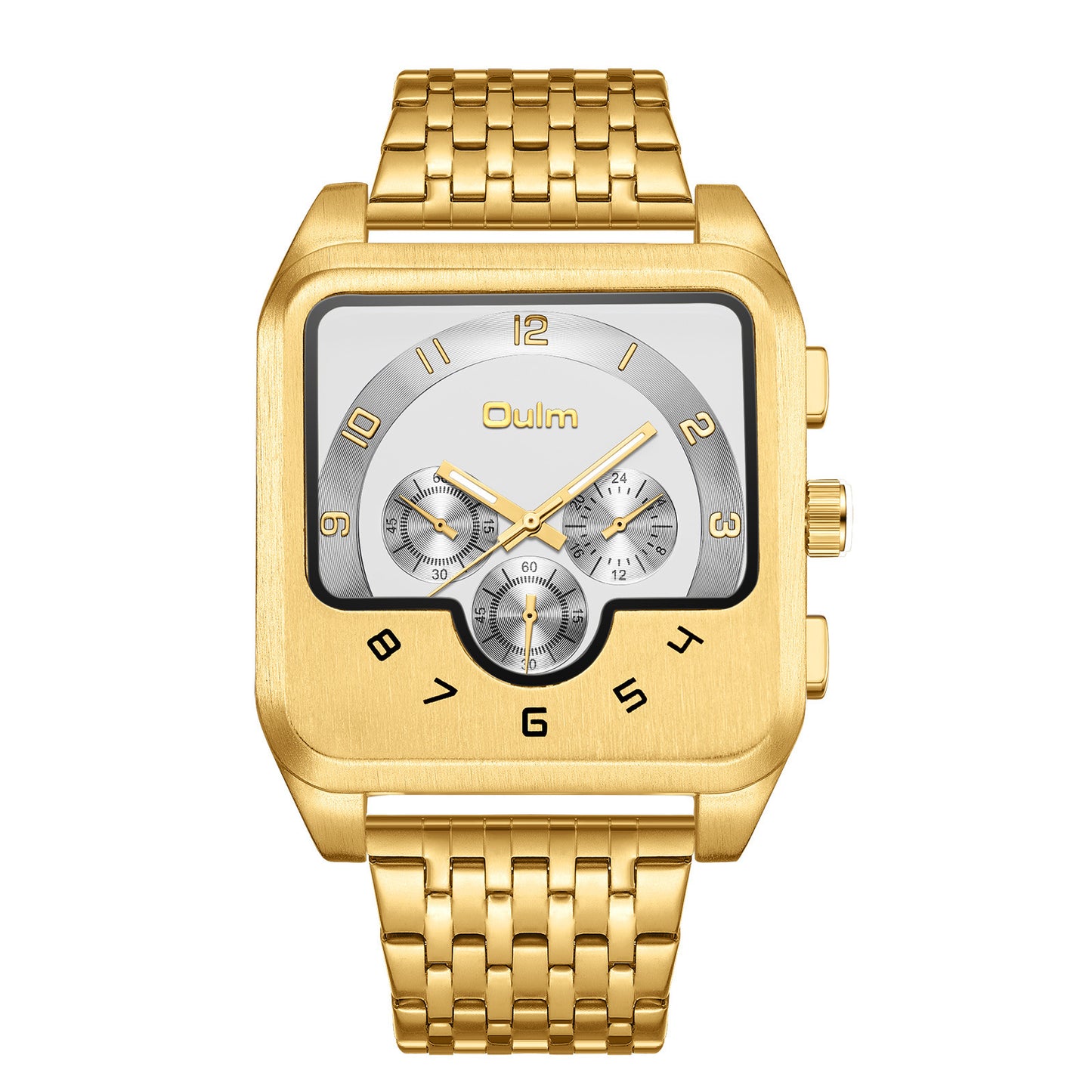 Gold Men's Watch Square Quartz image 0