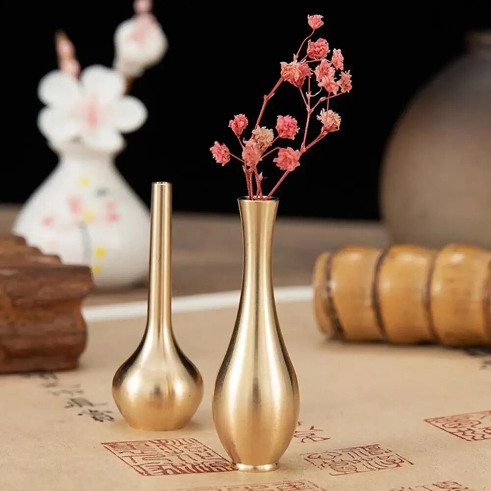 Mini Pure Copper Vase Gold Living Room Decorative Antique Vase Unique Vase Nord image 5