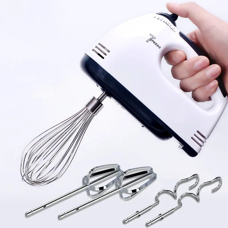 Electric Handheld Egg Beater Whisk Blender Home Kitchen Food Mixer 7 Speed Food image 1