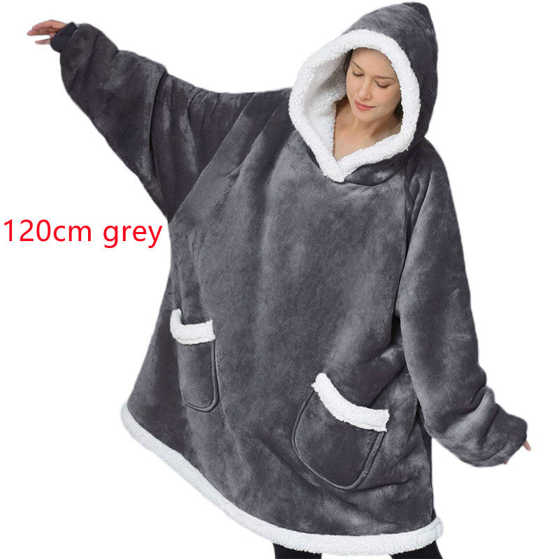 Winter TV Hoodie Blanket Winter Warm Home Clothes Women Men Oversized Pullover image 3