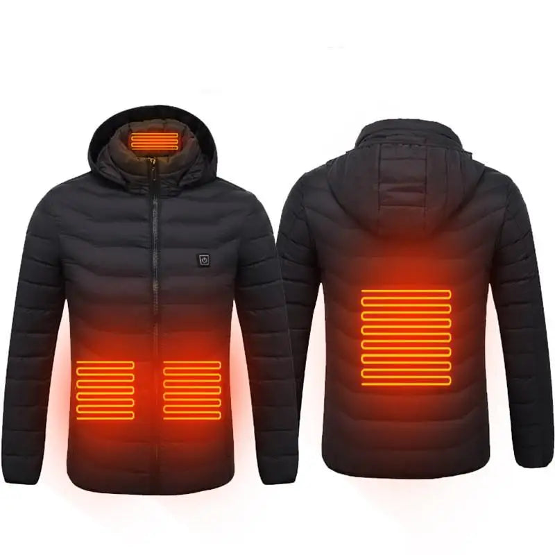 Winter Men Women Thicken Warm USB Heating Cotton Jackets Coat Smart Thermostat image 2