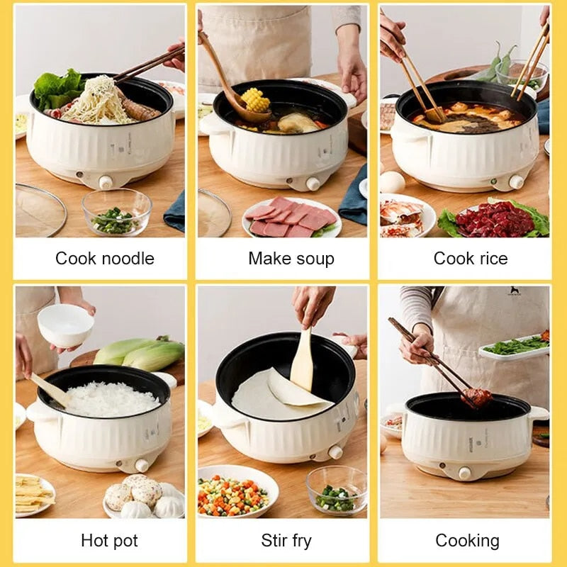 220V Multi Cookers Single/Double Layer Electric Pot 1-2 People Household Non-st image 4