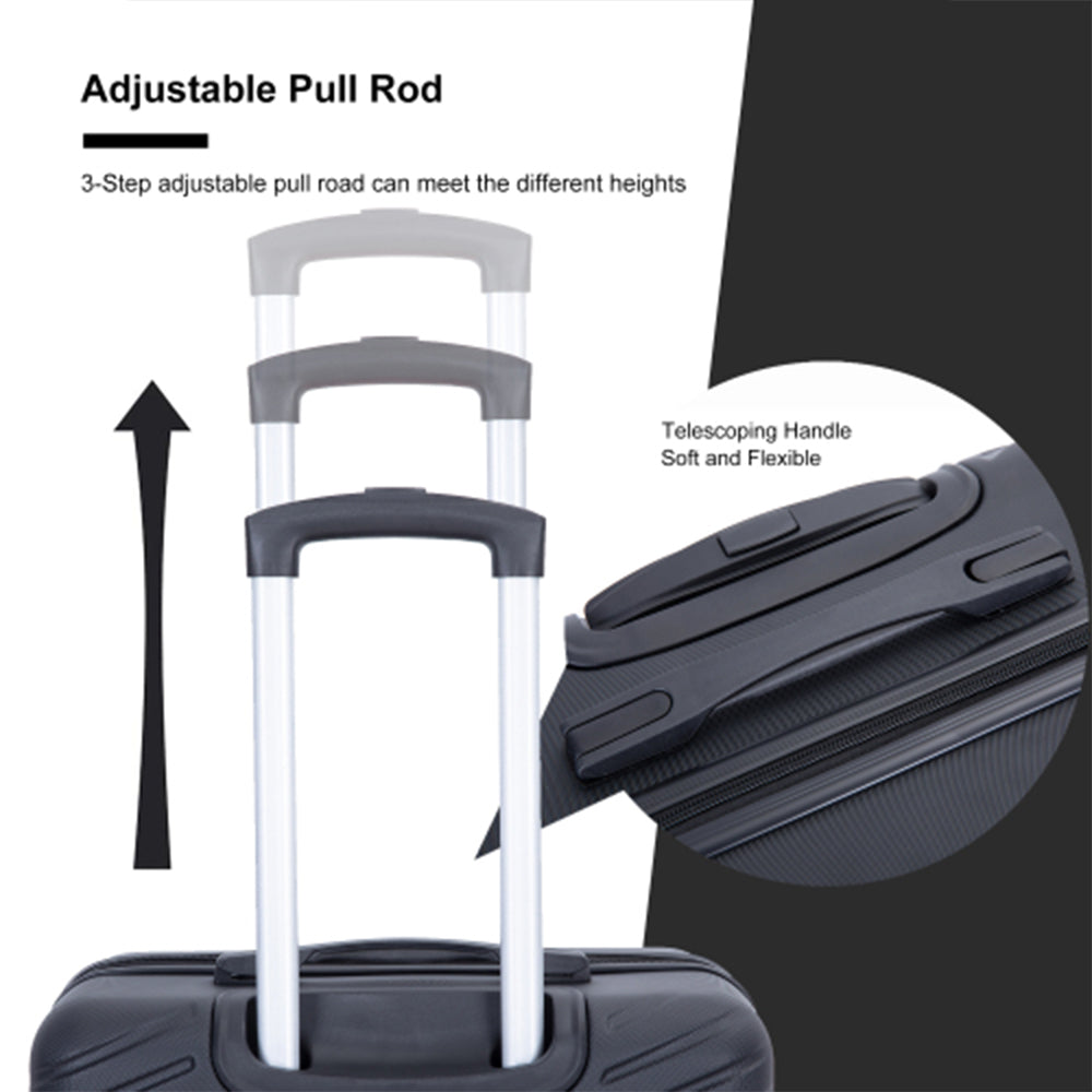 Travelhouse Luggage set 4-Piece ABS Suitcase With Spinner Wheels,24 Inch and 28 image 12